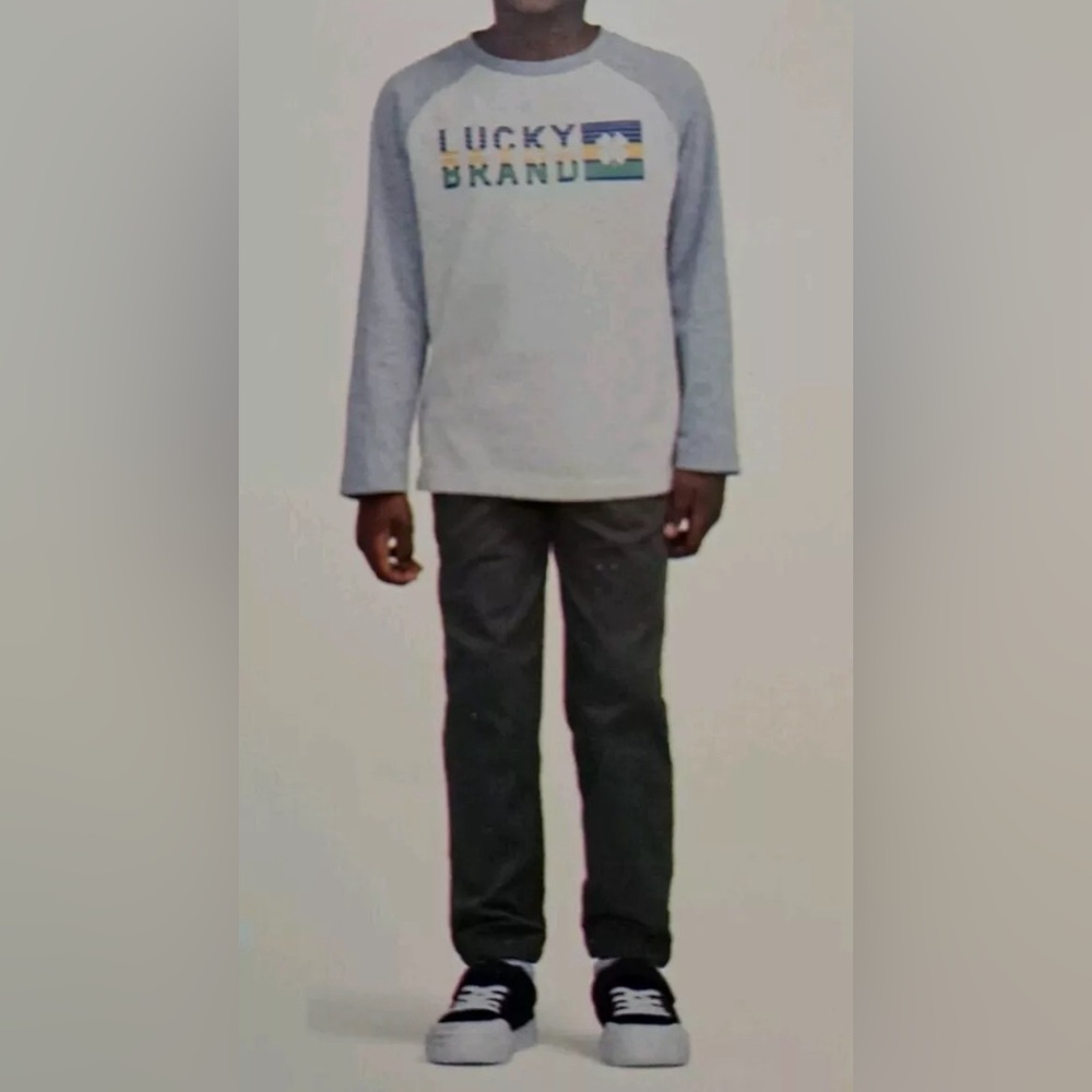 Lucky Brand Boy's Long Sleeve 2 Piece Set-Size 5